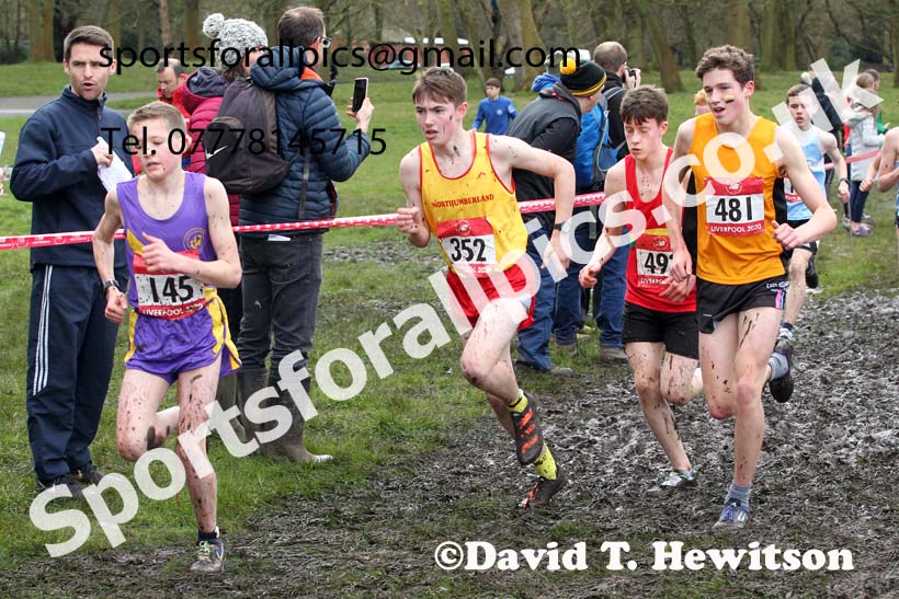 Junior boys, 2020 New Balance English Schools Champs., Sefton Park, Liverpool. Photo: David T. Hewitson/Sports for All Pics